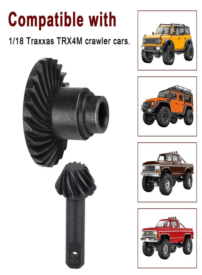 AllinRC 24T/12T Steel Helical Gear Set Front Rear Axles for 1/18 Traxxas TRX4M Crawler RC Car Upgrades - Image 5